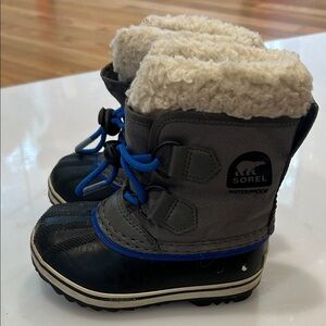 Sorel Kids Black and Gray Snow Boots